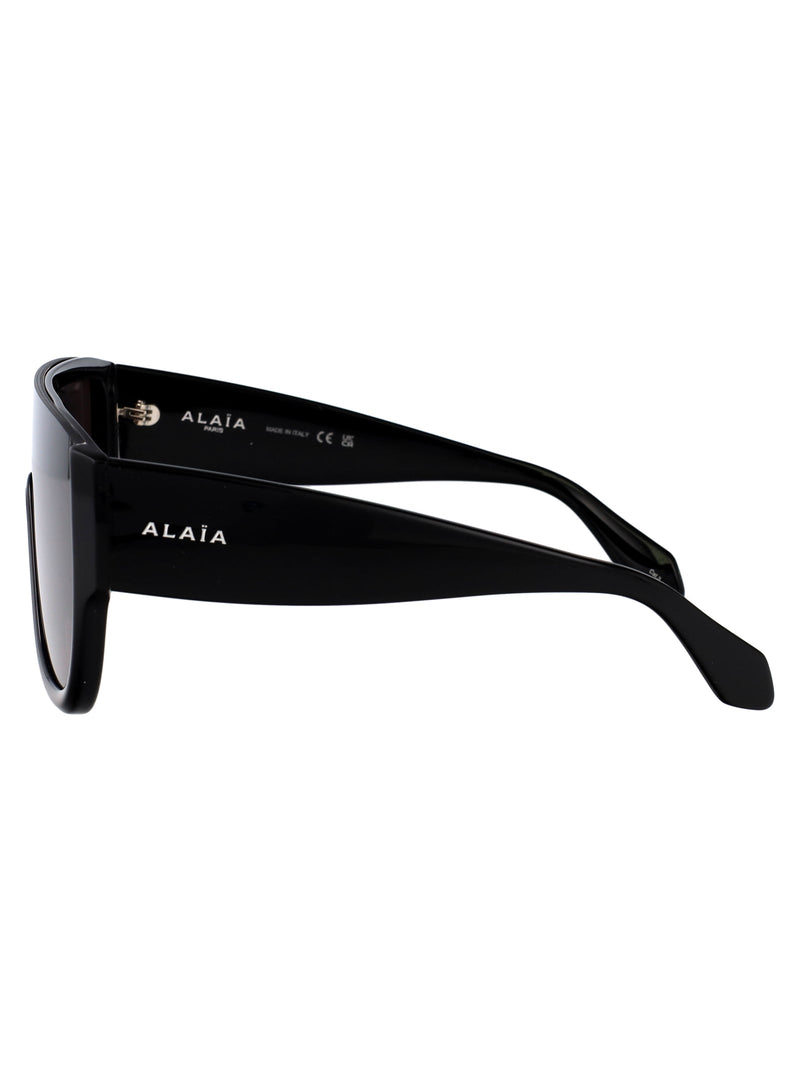 Alaïa Aa0087s Sculpted Acetate Sunglasses — Black
