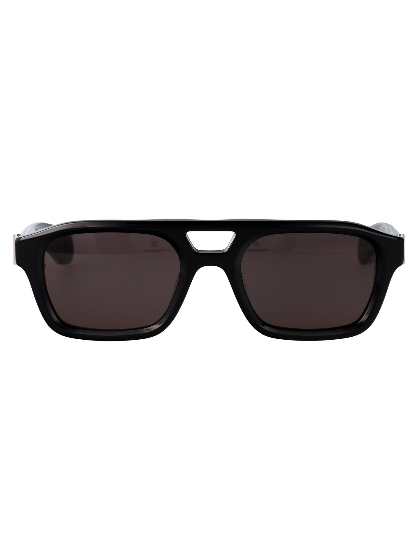 Alexander Mcqueen Am0505s Sculpted Acetate Sunglasses — Black