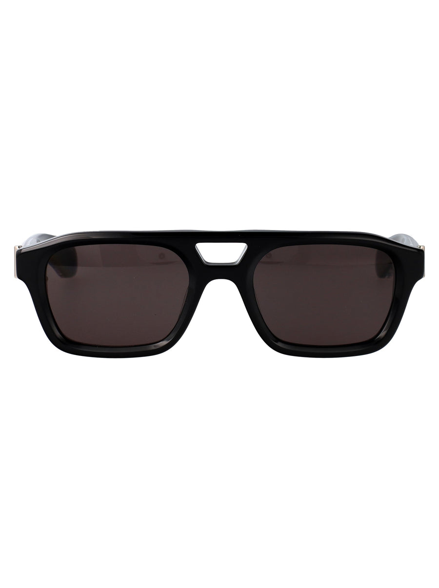 Alexander Mcqueen Am0505s Sculpted Acetate Sunglasses — Black