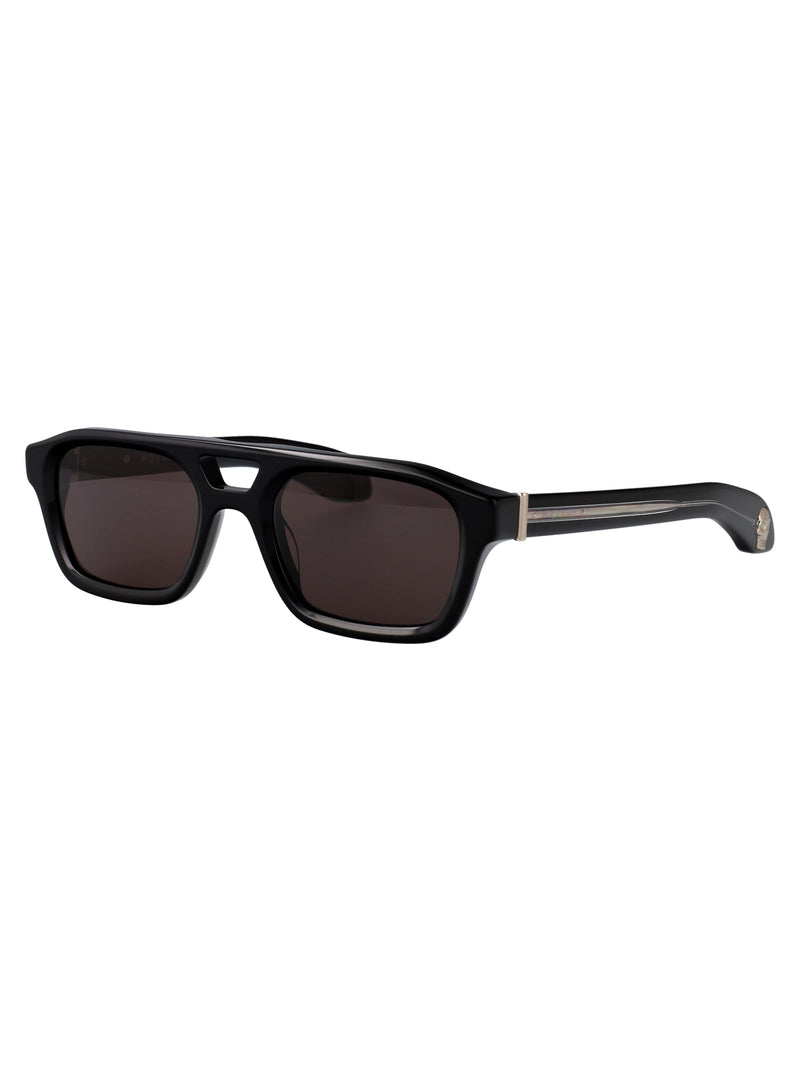 Alexander Mcqueen Am0505s Sculpted Acetate Sunglasses — Black