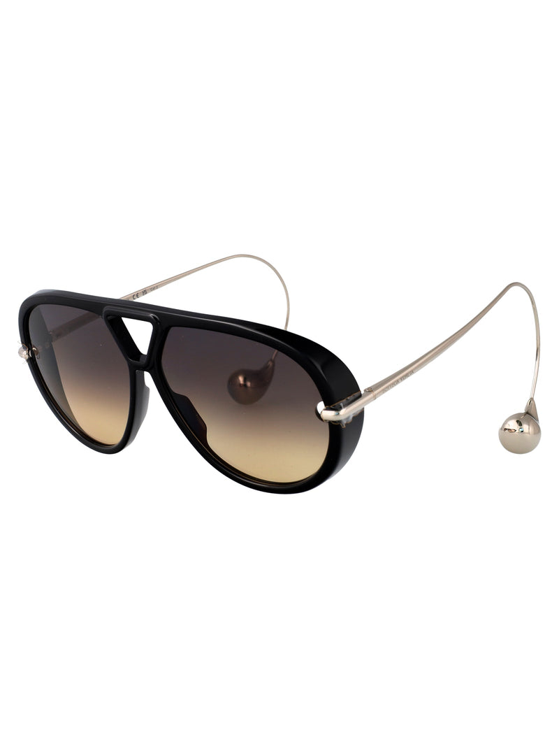 Bottega Veneta Bv1273s Sunglasses — Black Metal