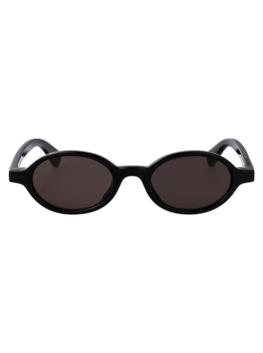 Bottega Veneta Bv1388s Oval Acetate Sunglasses — Black
