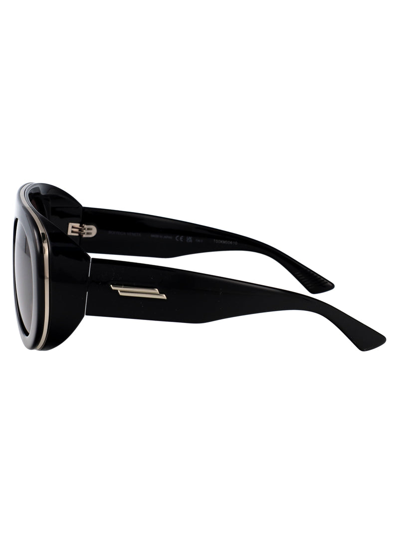 Bottega Veneta Bv1362s Injected Acetate Sunglasses — Black