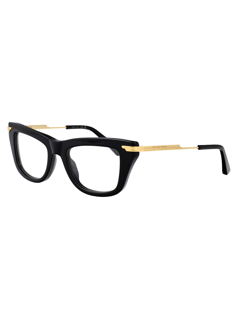 Bottega Veneta Bv1370o Metal Cat-Eye Sunglasses — Black