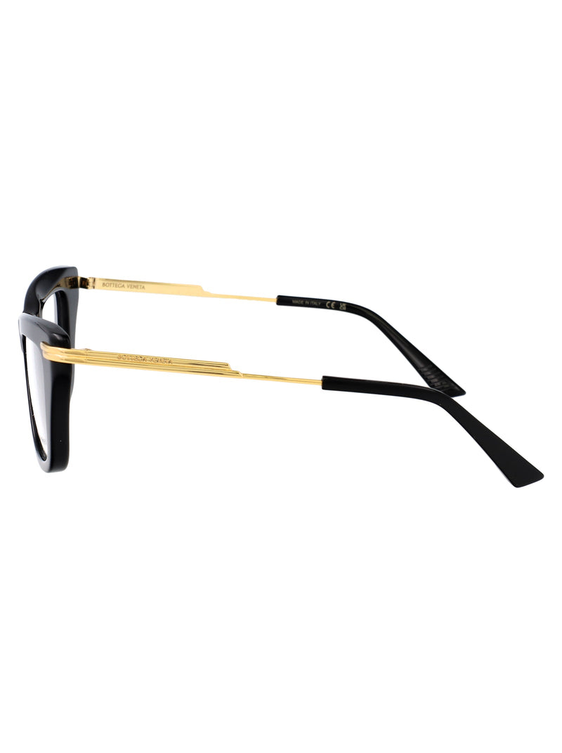 Bottega Veneta Bv1370o Metal Cat-Eye Sunglasses — Black