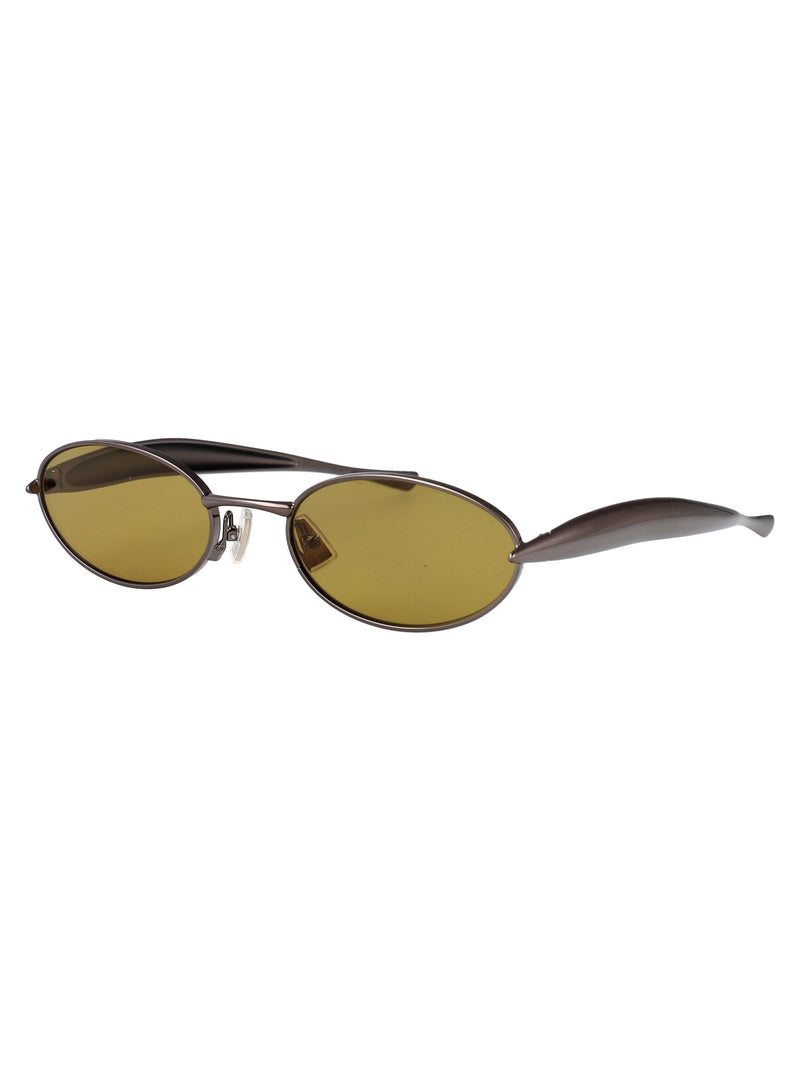 Bottega Veneta Bv1386s Ruthenium Metal Sunglasses — Yellow