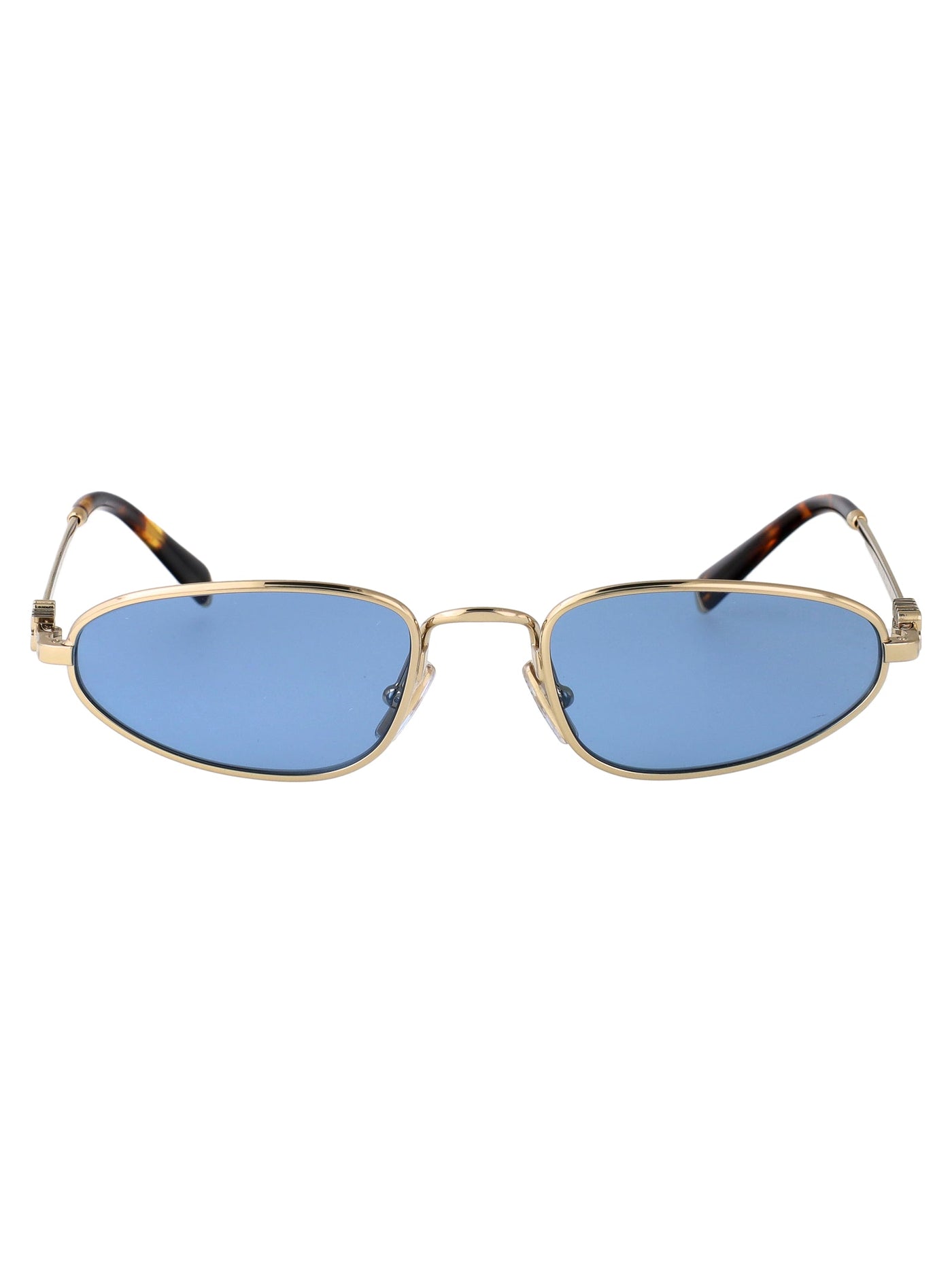 Miu Miu 0mu Metal Frame Sunglasses — Gold