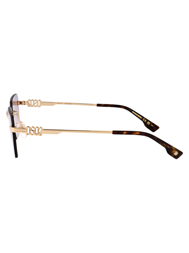 Dsquared2 Gold Metal Sunglasses —