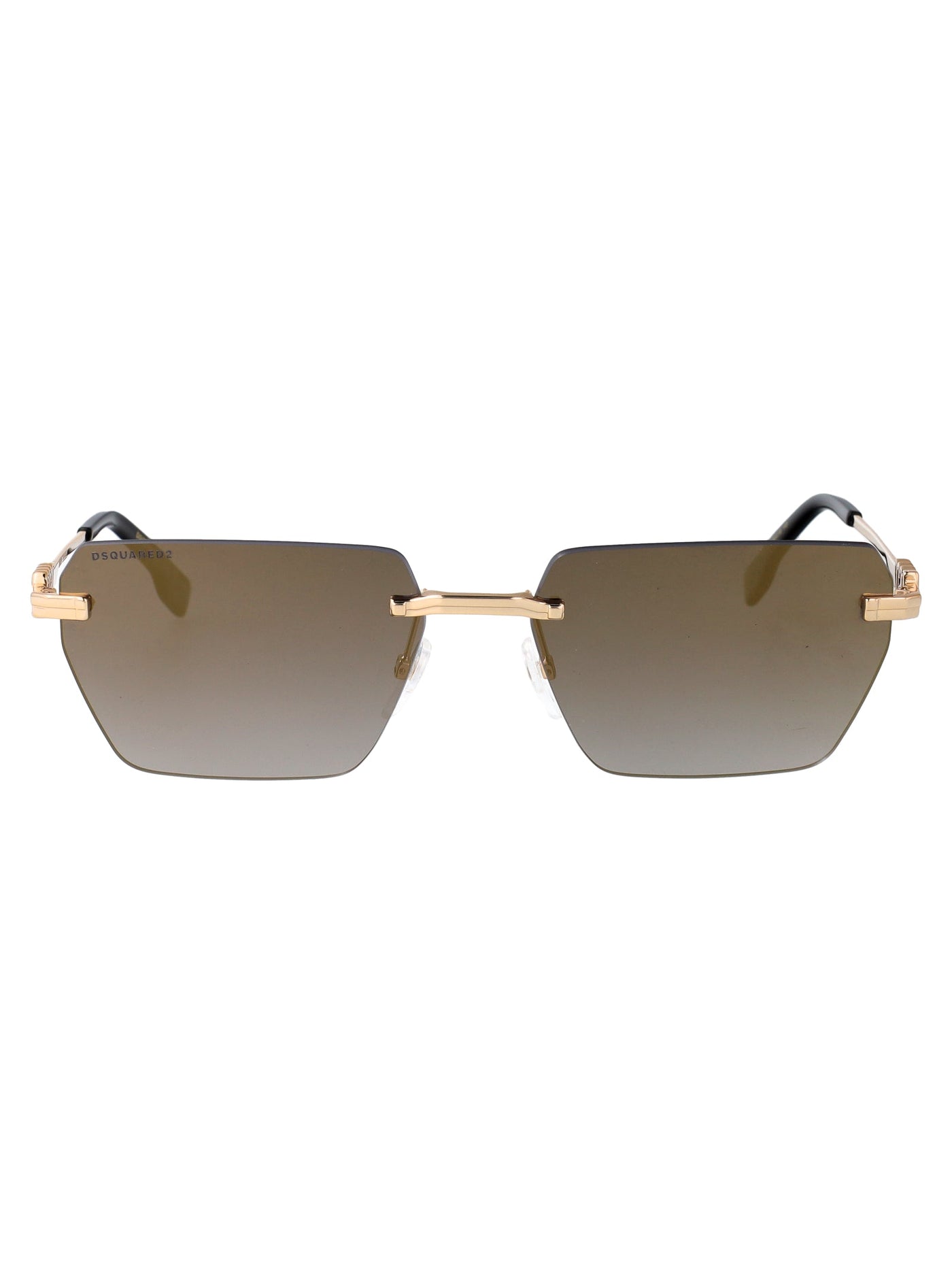 Dsquared2 Frameless Metal Sunglasses — Gold