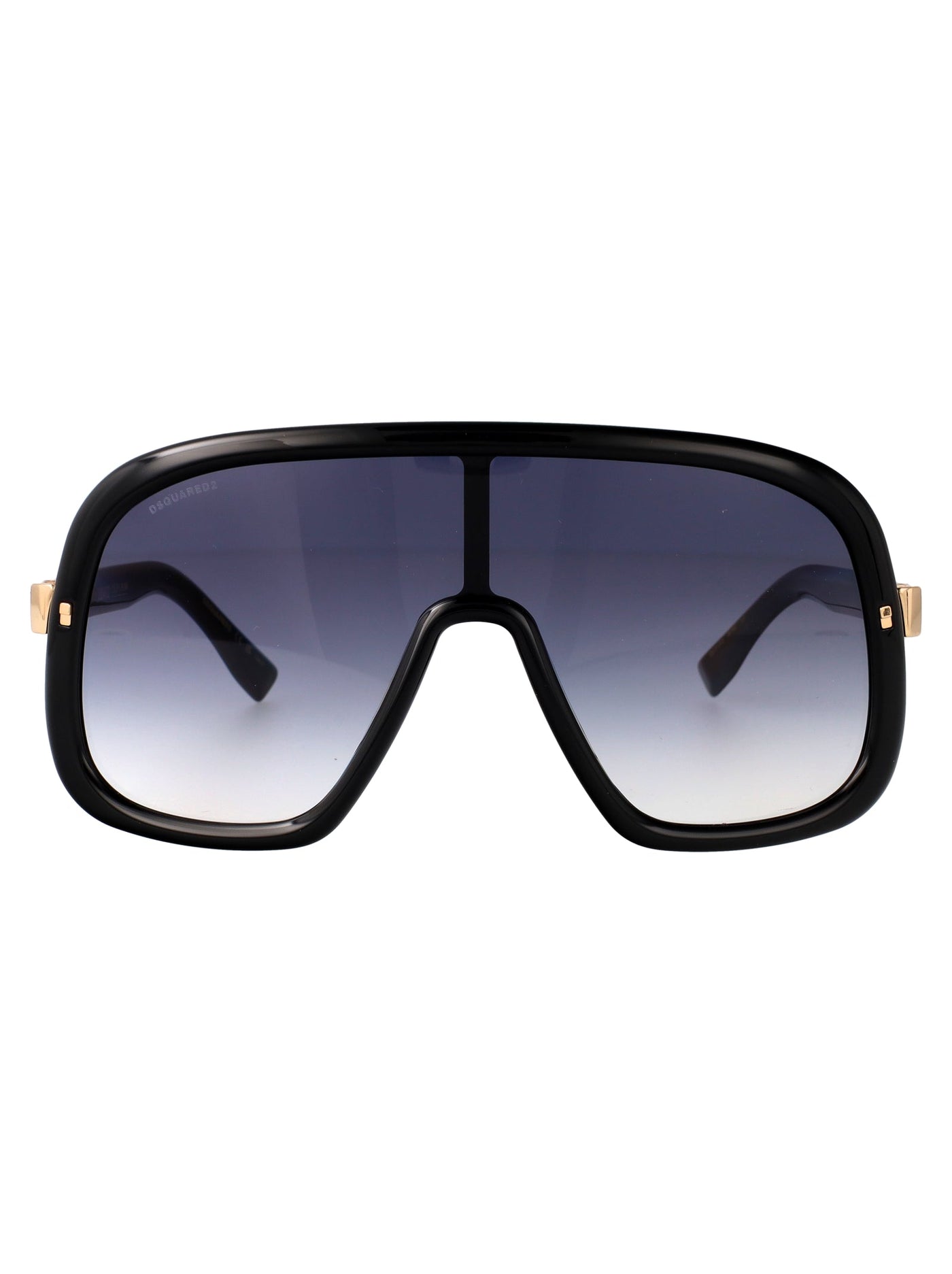 Dsquared2 Gradient-Tinted Shield Sunglasses — Black Injected