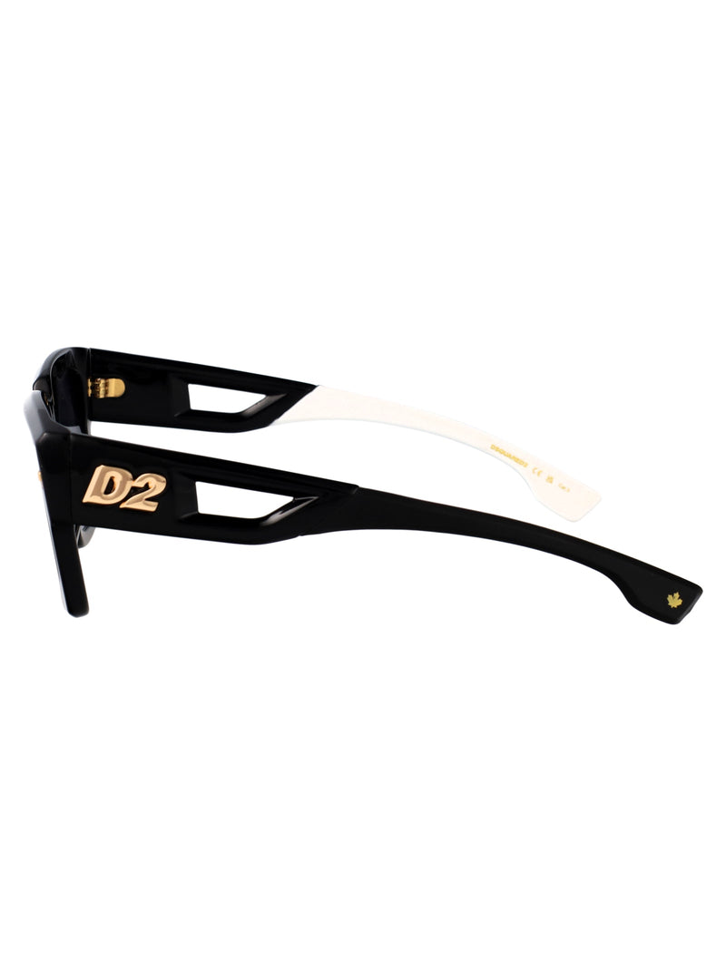Dsquared2 Square Acetate Sunglasses — Black
