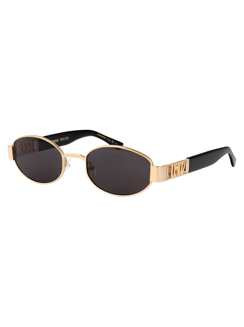 Dsquared2 Rose Gold Metal Frame Sunglasses —