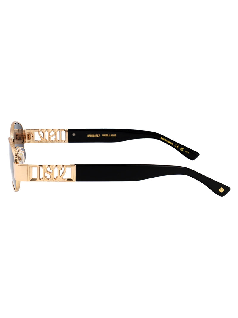 Dsquared2 Rose Gold Metal Frame Sunglasses —