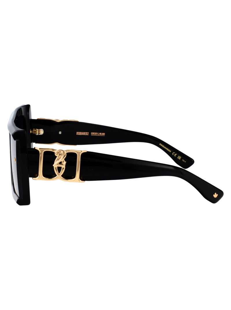 Dsquared2 Polished Black Acetate Sunglasses —