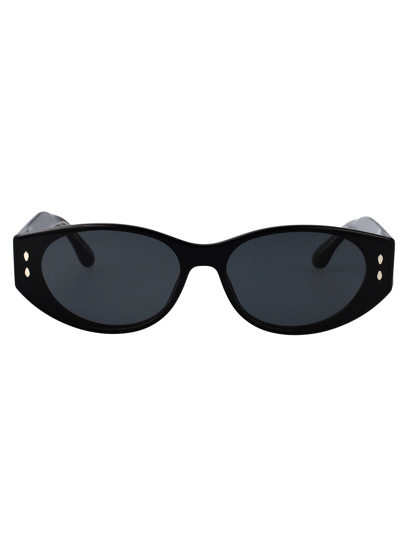 Isabel Marant Oval-Frame Acetate Sunglasses — Black