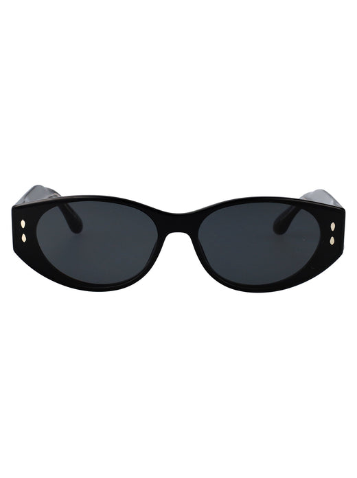 Isabel Marant Oval-Frame Acetate Sunglasses — Black