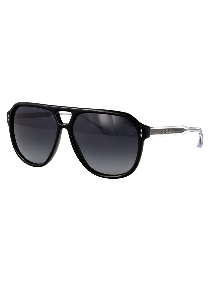 Isabel Marant Acetate Aviator Sunglasses — Black