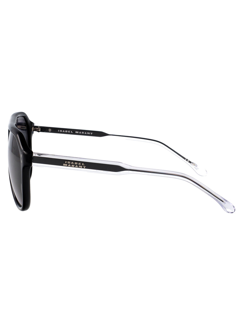 Isabel Marant Acetate Aviator Sunglasses — Black