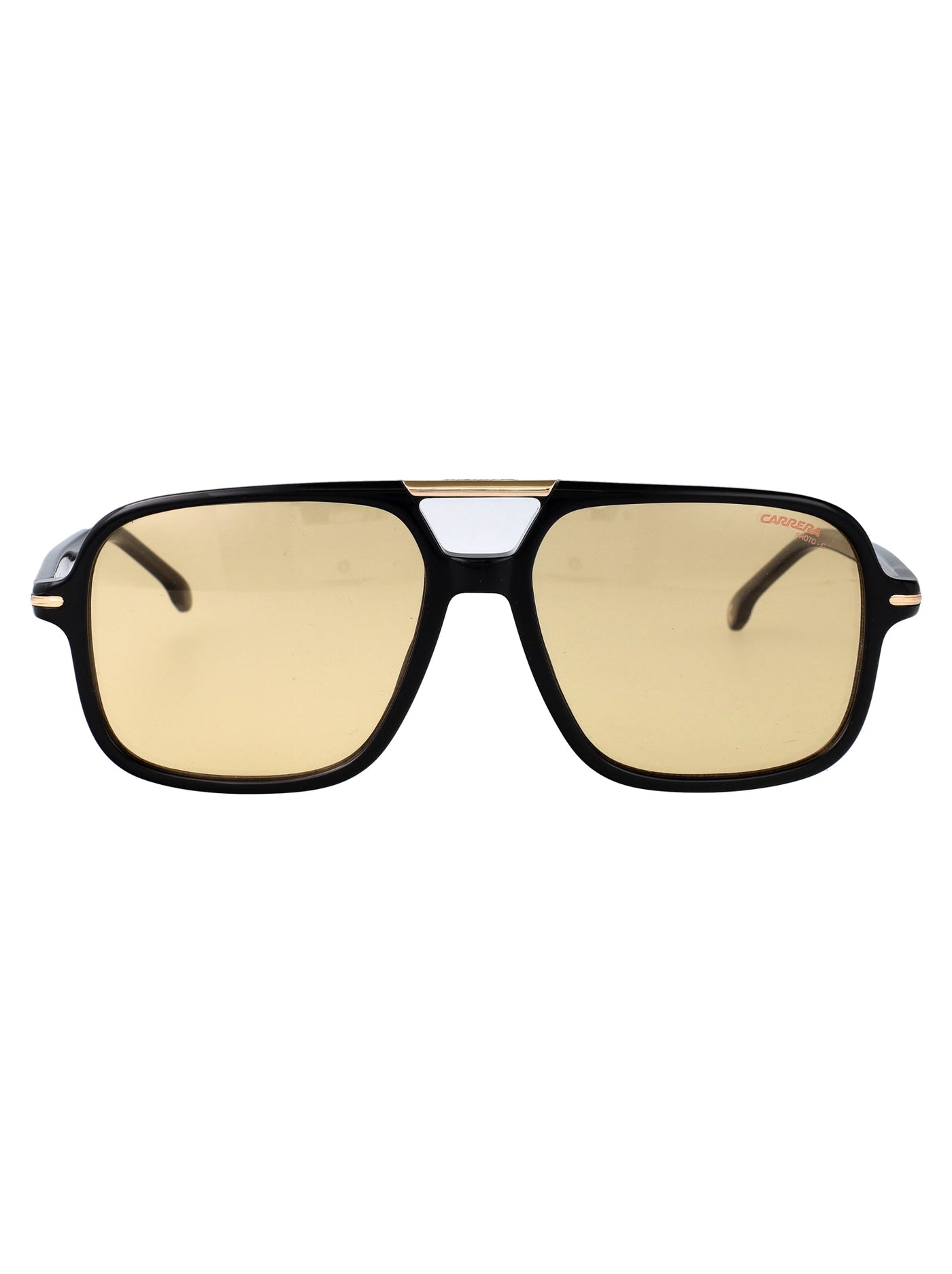 Carrera Yellow-Tinted Acetate Sunglasses — Black