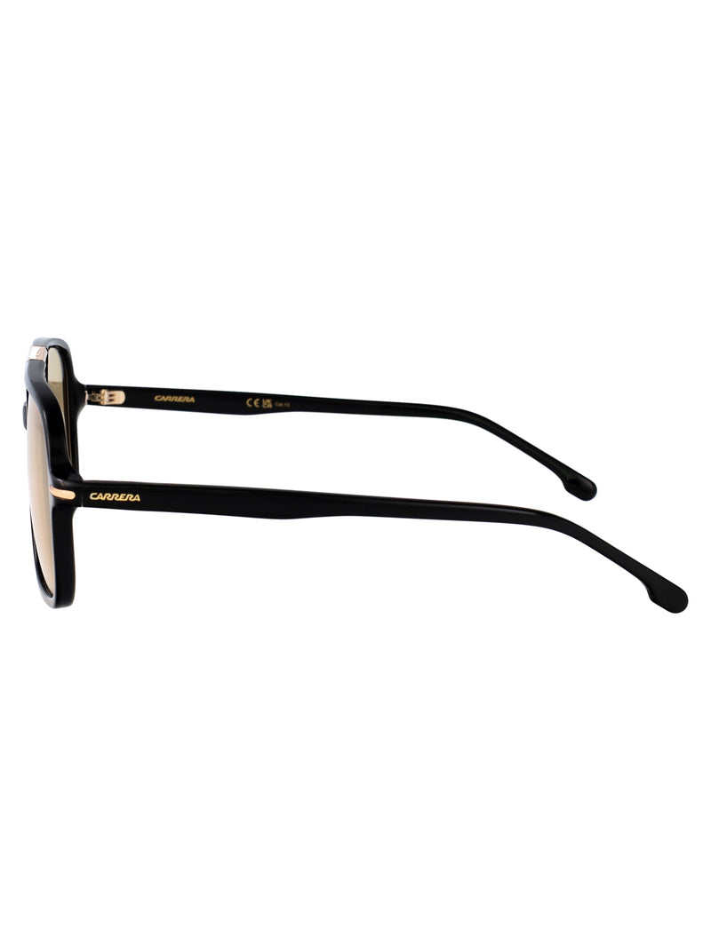 Carrera Yellow-Tinted Acetate Sunglasses — Black