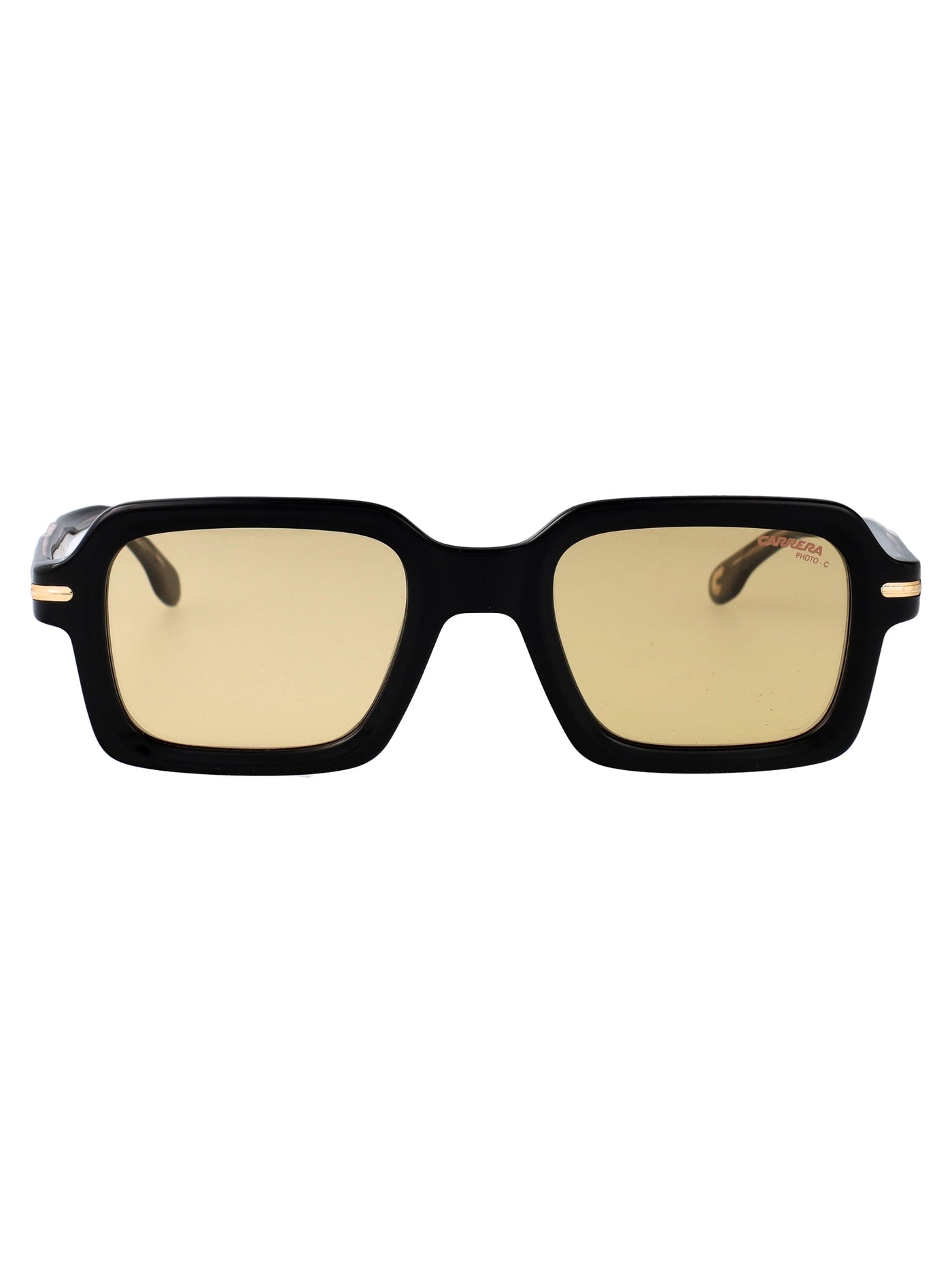 Carrera Acetate Square Frame Sunglasses — Black