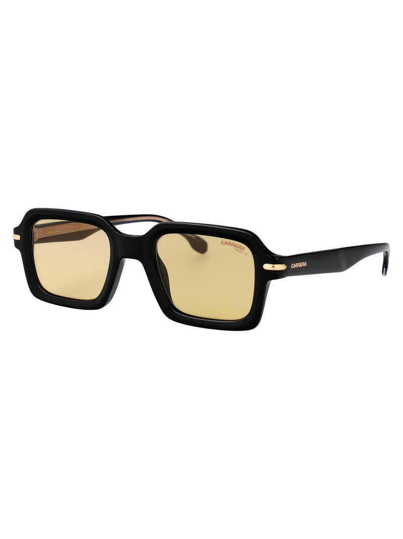 Carrera Acetate Square Frame Sunglasses — Black