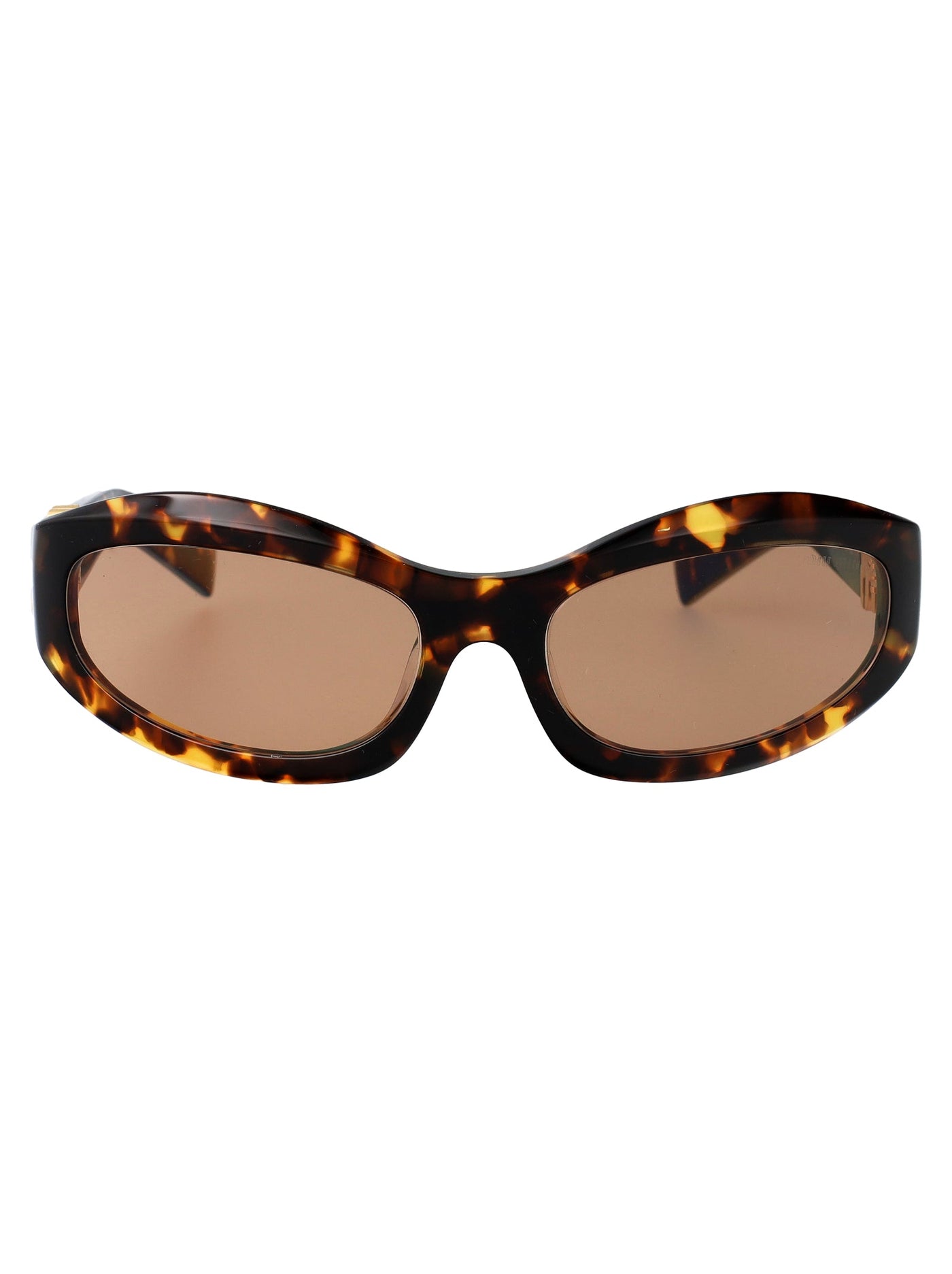 Miu Miu 0mu Tortoiseshell Acetate Sunglasses — Brown