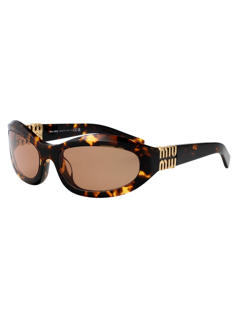 Miu Miu 0mu Tortoiseshell Acetate Sunglasses — Brown