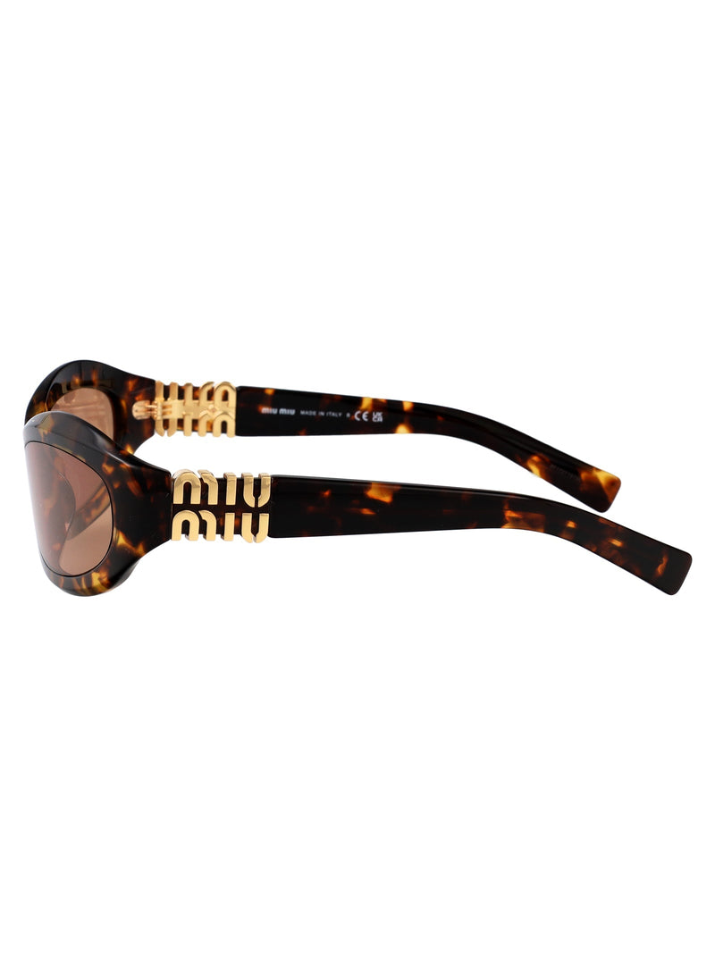 Miu Miu 0mu Tortoiseshell Acetate Sunglasses — Brown