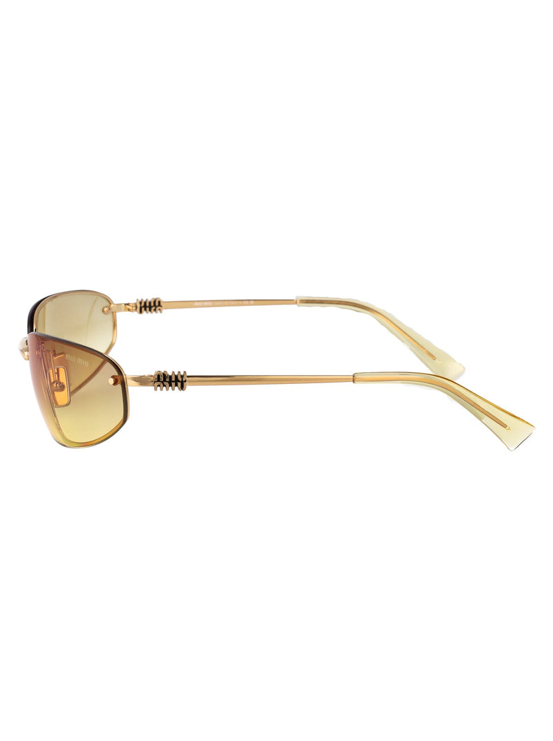 Miu Miu 0mu Gold Metal Aviator Sunglasses —