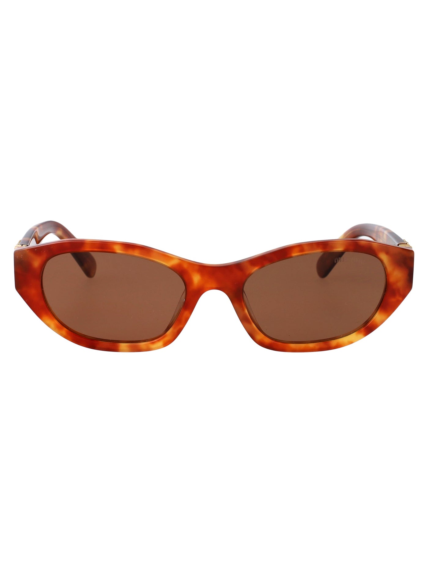 Miu Miu 0mu Light Havana Acetate Sunglasses — Brown