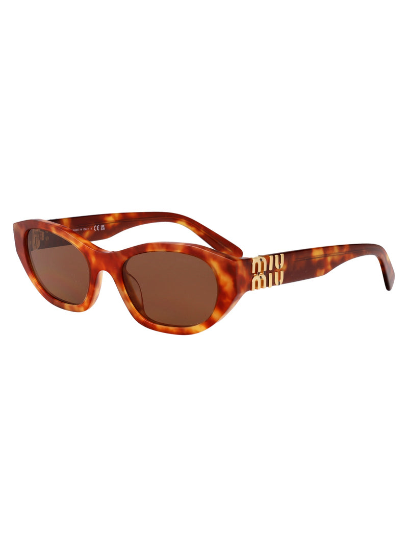 Miu Miu 0mu Light Havana Acetate Sunglasses — Brown