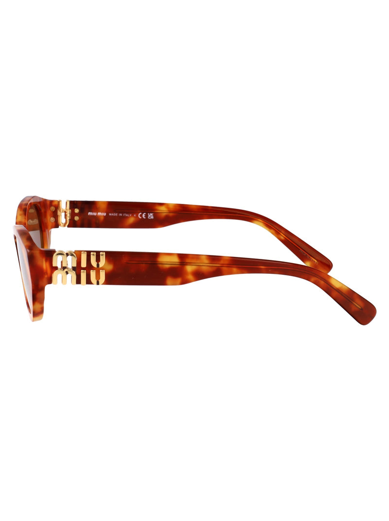 Miu Miu 0mu Light Havana Acetate Sunglasses — Brown