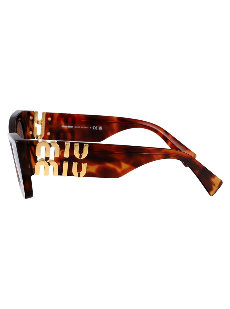 Miu Miu 0mu Acetate Tortoiseshell Sunglasses — Brown