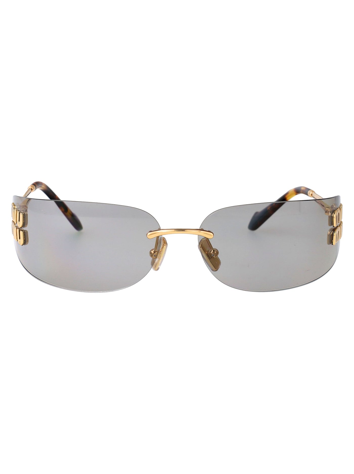 Miu Miu 0mu Gold Metal Frame Sunglasses —