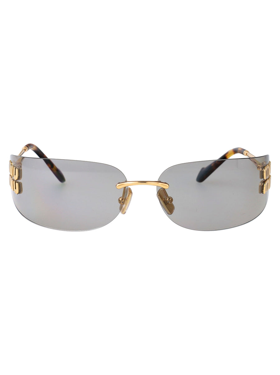 Miu Miu 0mu Gold Metal Frame Sunglasses —
