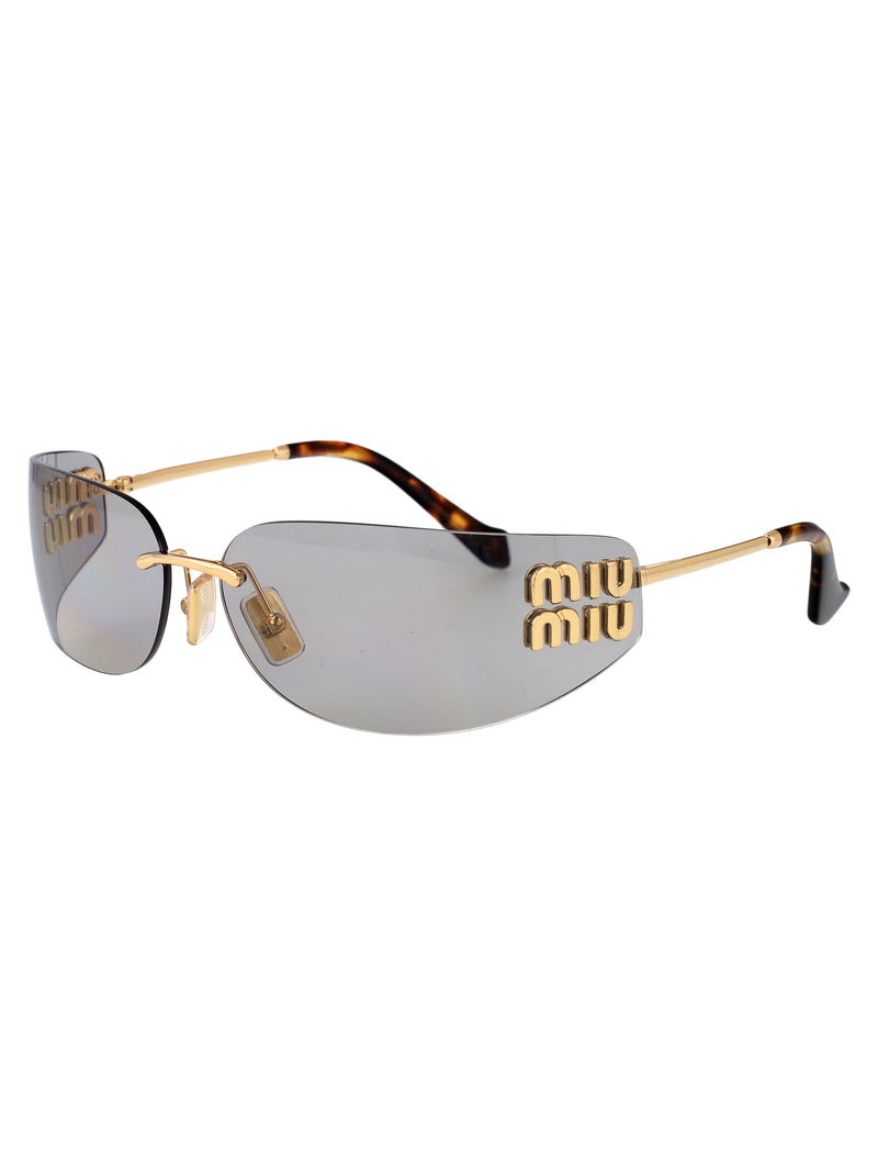 Miu Miu 0mu Gold Metal Frame Sunglasses —