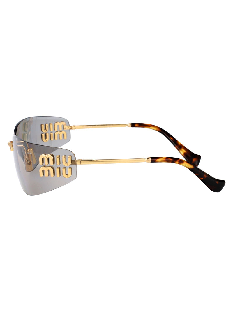 Miu Miu 0mu Gold Metal Frame Sunglasses —