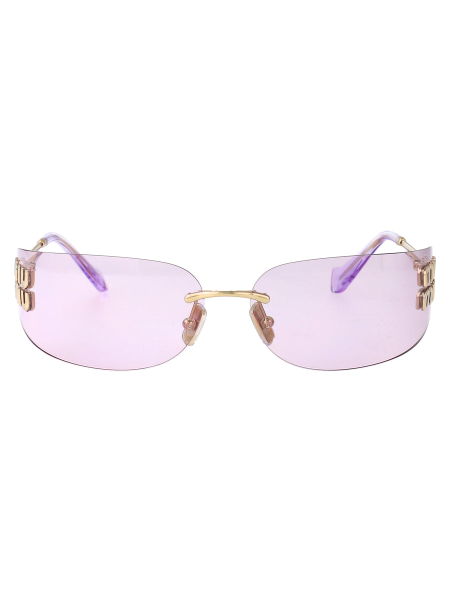 Miu Miu 0mu Pale Gold Metal Sunglasses —