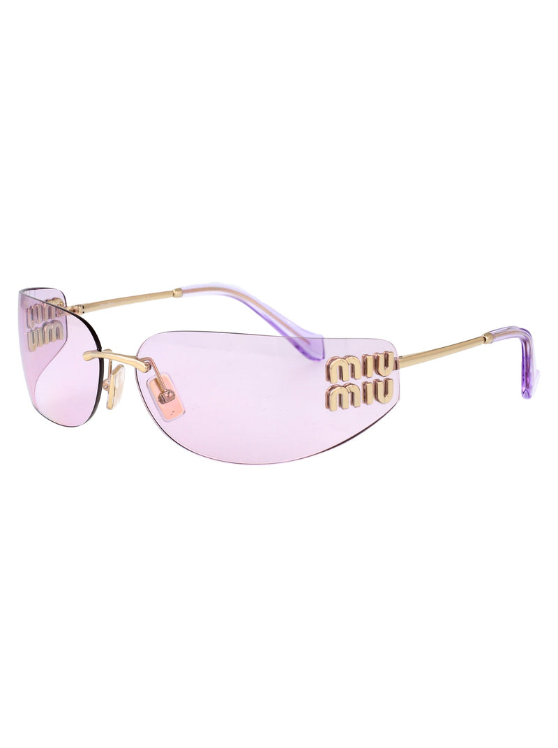 Miu Miu 0mu Pale Gold Metal Sunglasses —