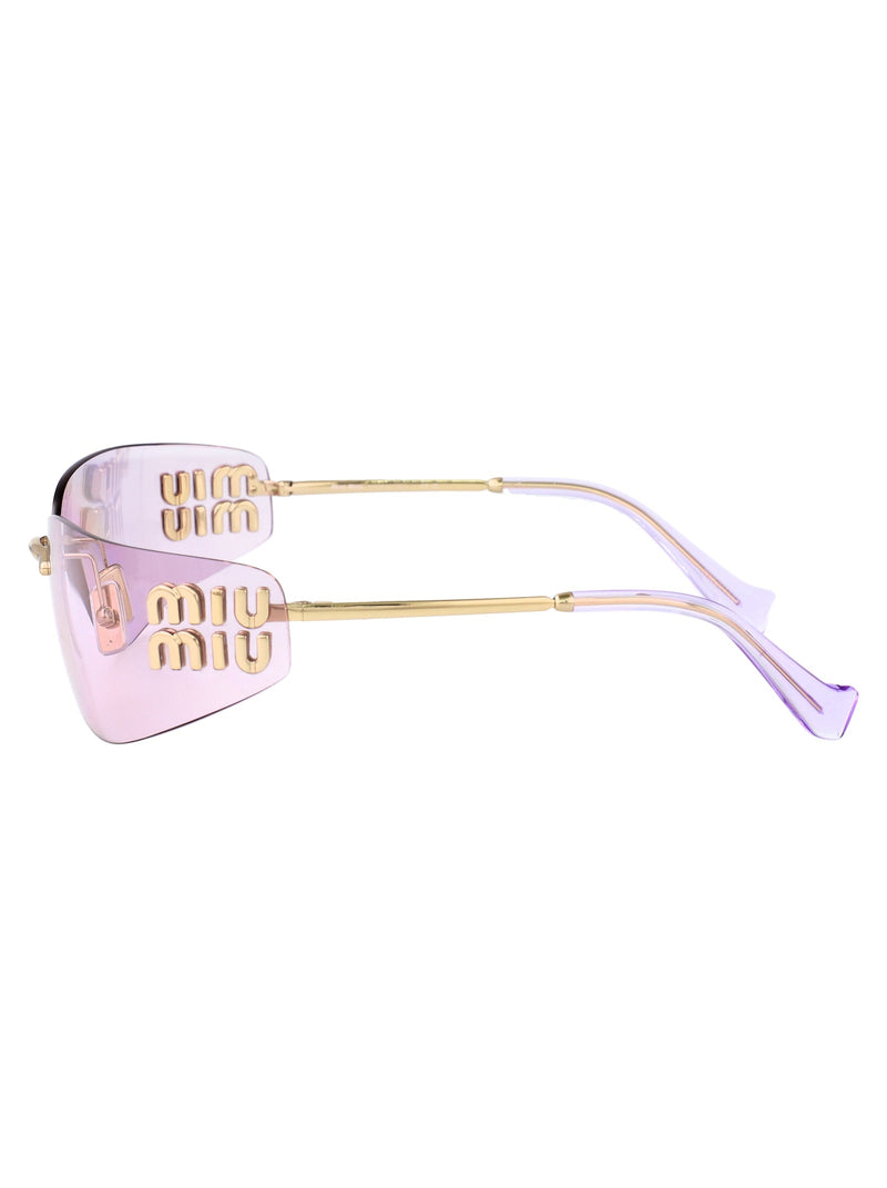 Miu Miu 0mu Pale Gold Metal Sunglasses —