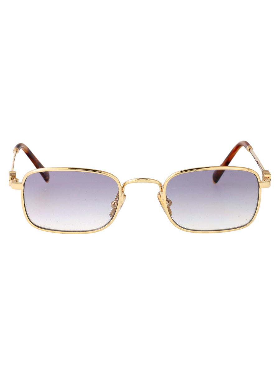 Miu Miu 0mu Metal Frame Sunglasses — Gold