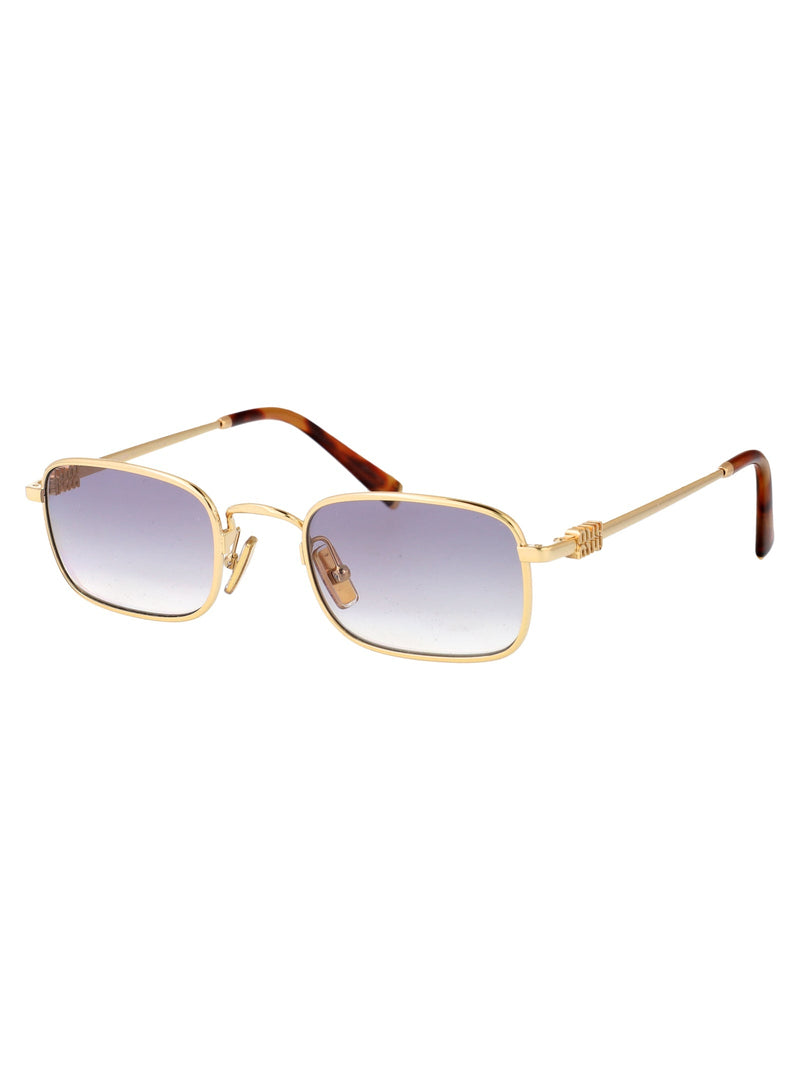 Miu Miu 0mu Metal Frame Sunglasses — Gold