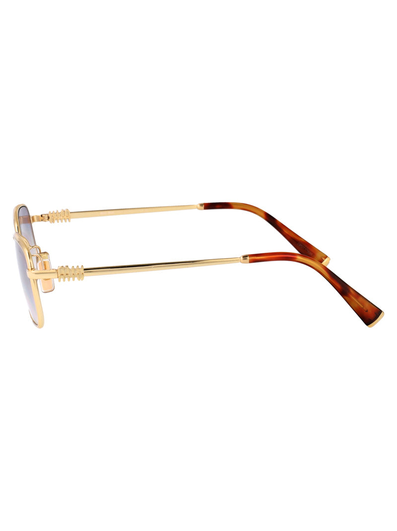 Miu Miu 0mu Metal Frame Sunglasses — Gold