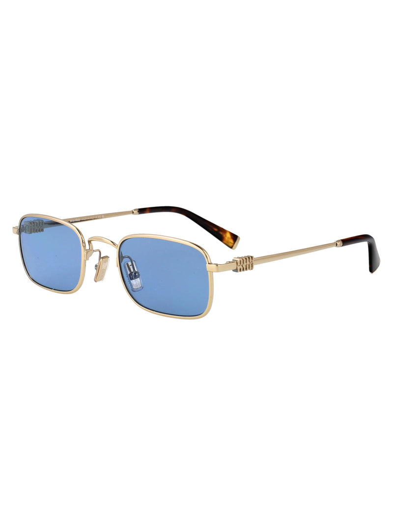 Miu Miu 0mu Metal Frame Sunglasses — Gold