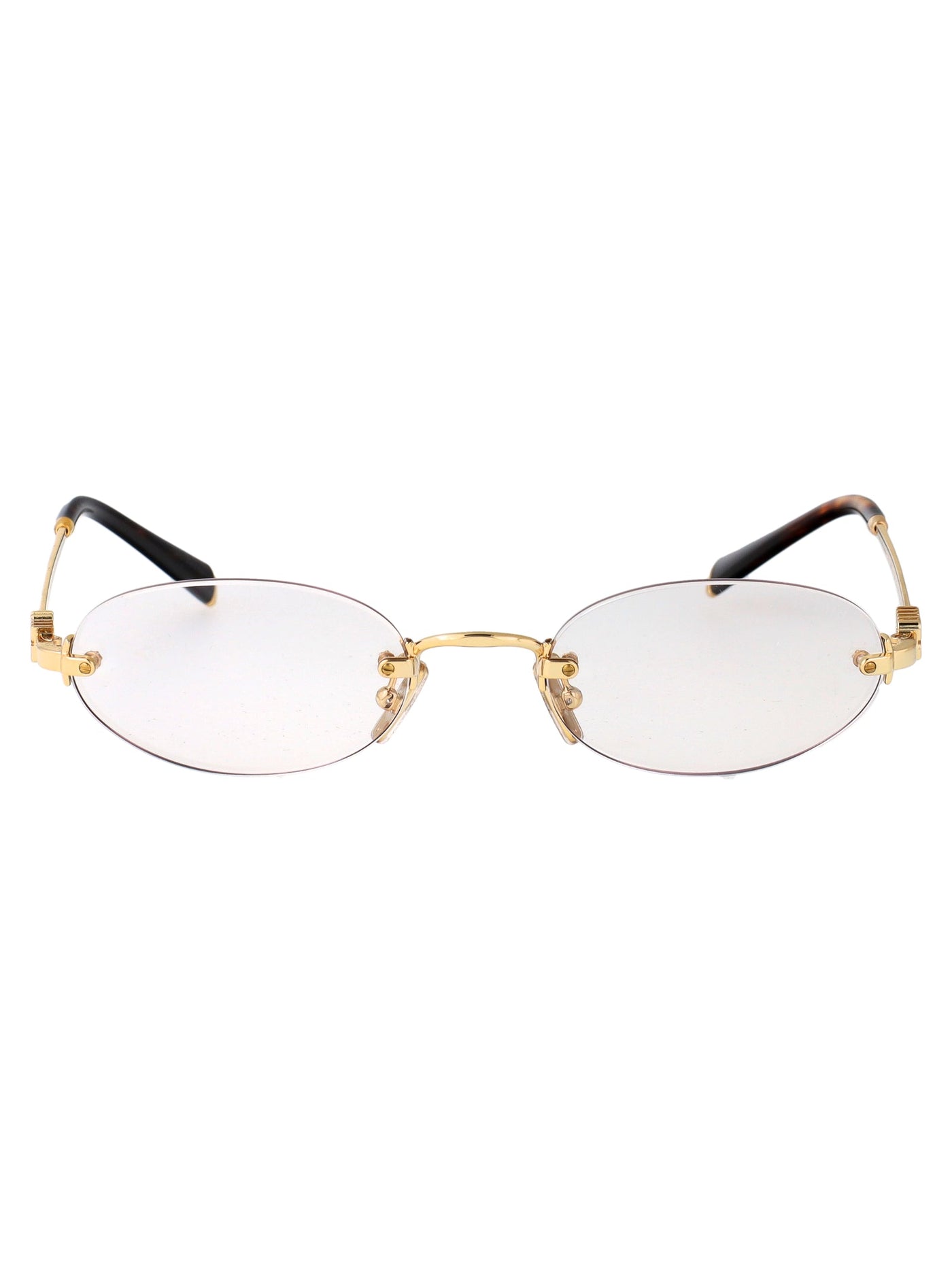 Miu Miu 0mu Gold Metal Frame Sunglasses —