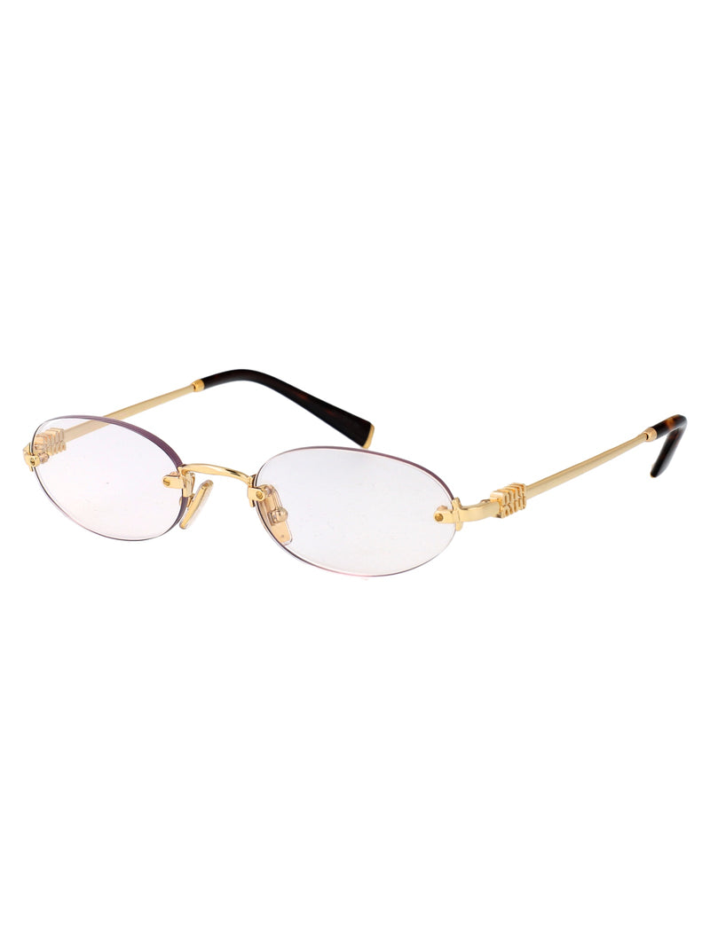 Miu Miu 0mu Gold Metal Frame Sunglasses —