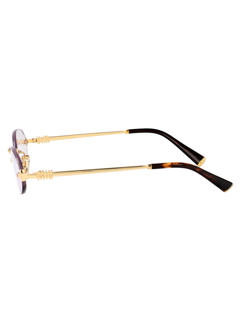 Miu Miu 0mu Gold Metal Frame Sunglasses —