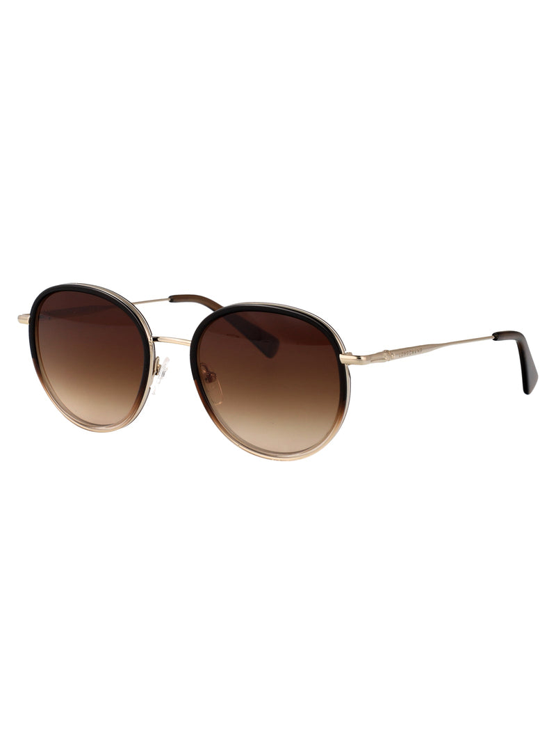 Longchamp Lo176s Polished Gold Metal Sunglasses —