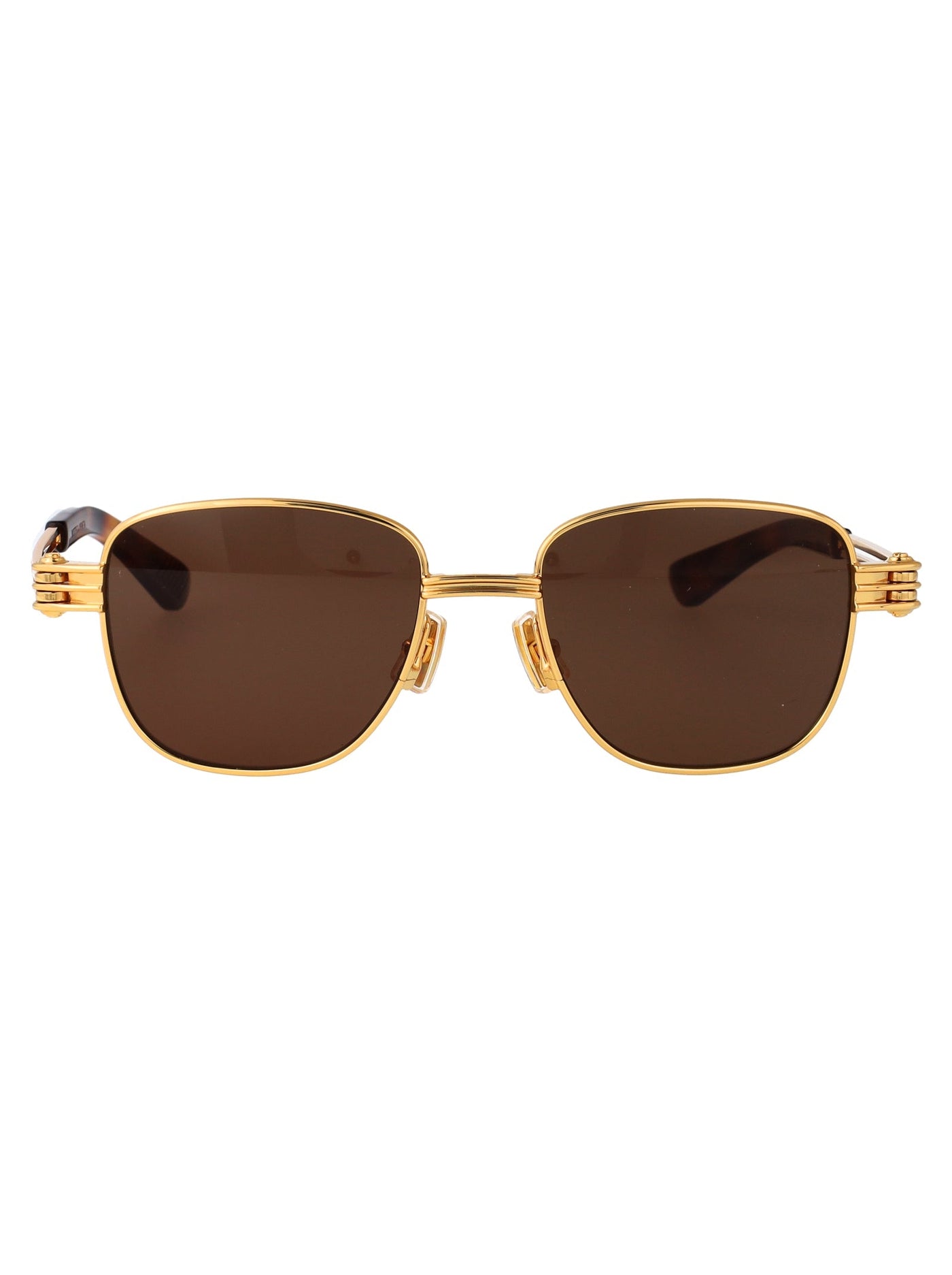 Bottega Veneta Bv1380s Sunglasses — Gold Metal